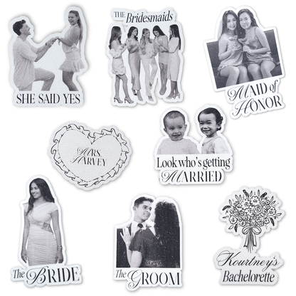 Timeless Sparkling Bachelorette Sticker Set (8 pcs)