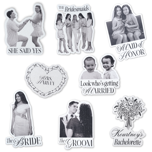 Timeless Sparkling Bachelorette Sticker Set (8 pcs)