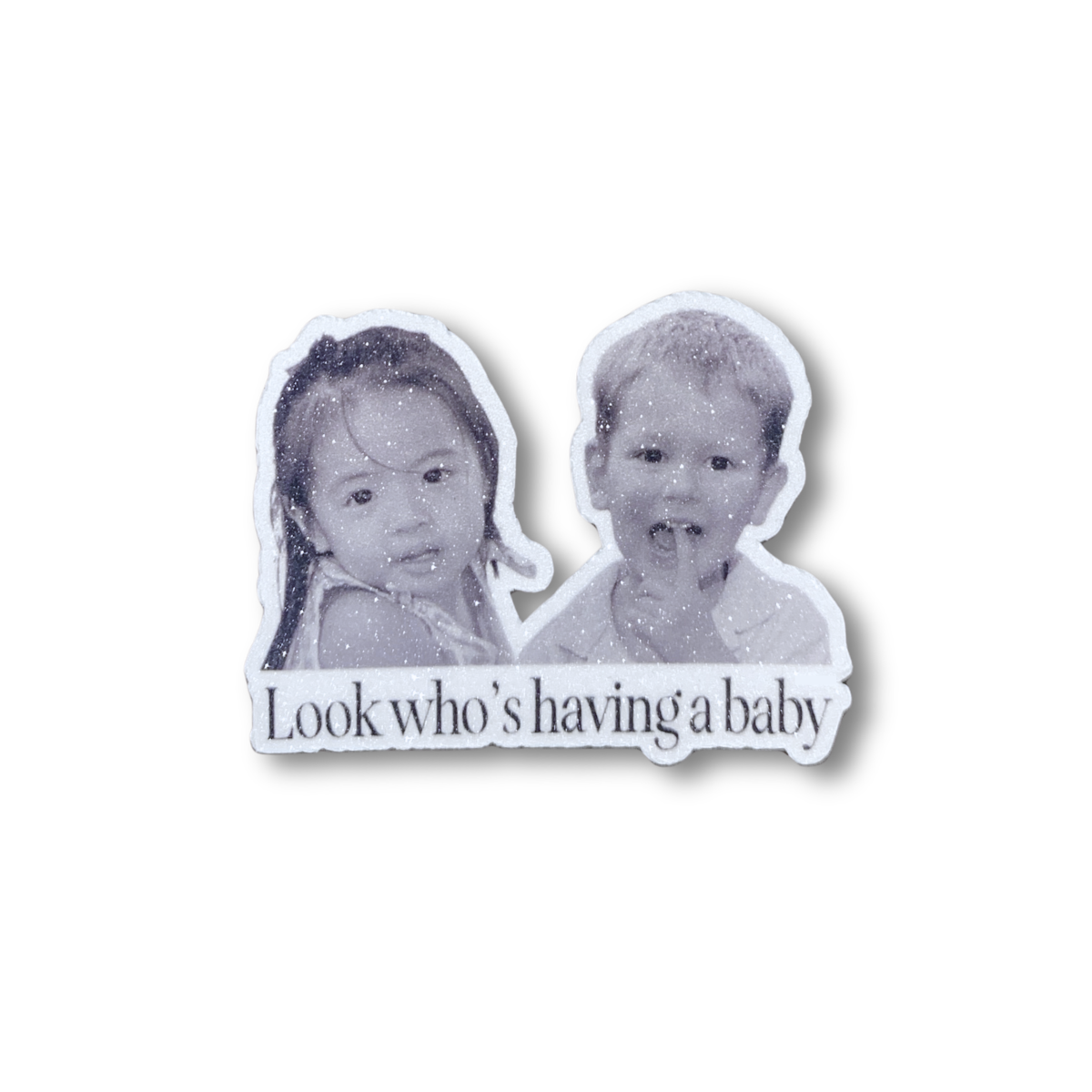 Personalized Pregnancy Reveal Keepsake Sticker