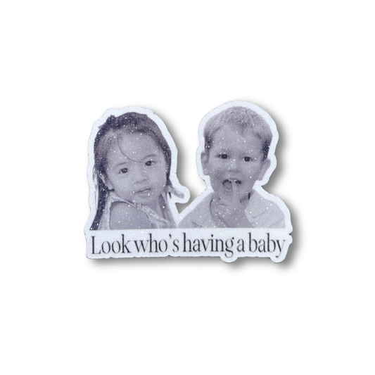 Personalized Pregnancy Reveal Keepsake Sticker