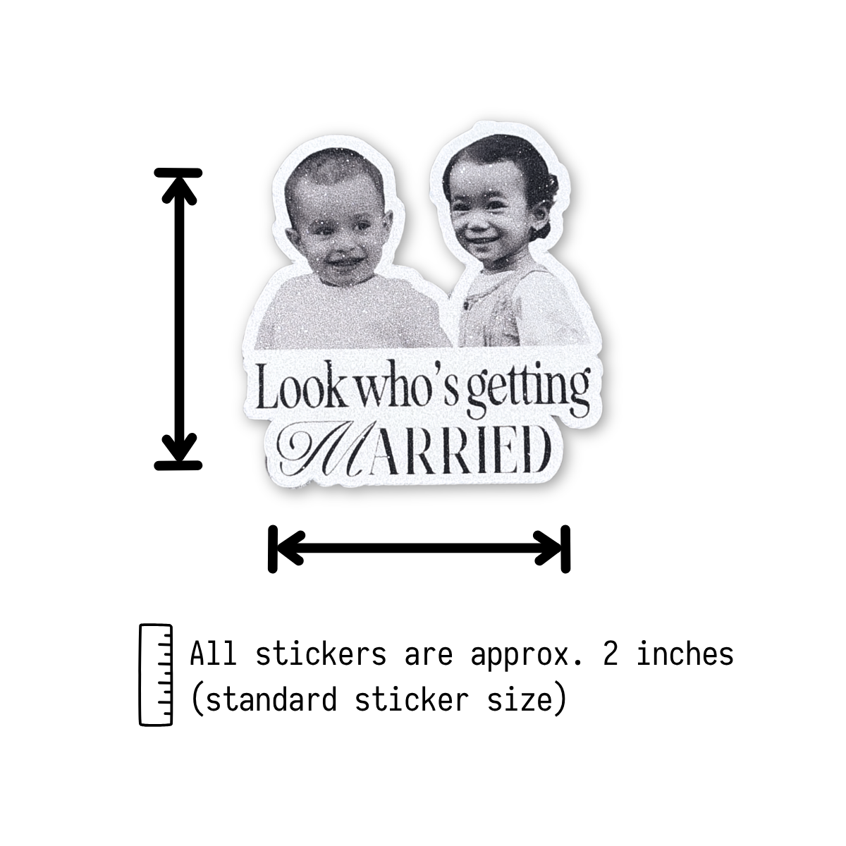 Timeless Sparkling Bachelorette Sticker Set (8 pcs)
