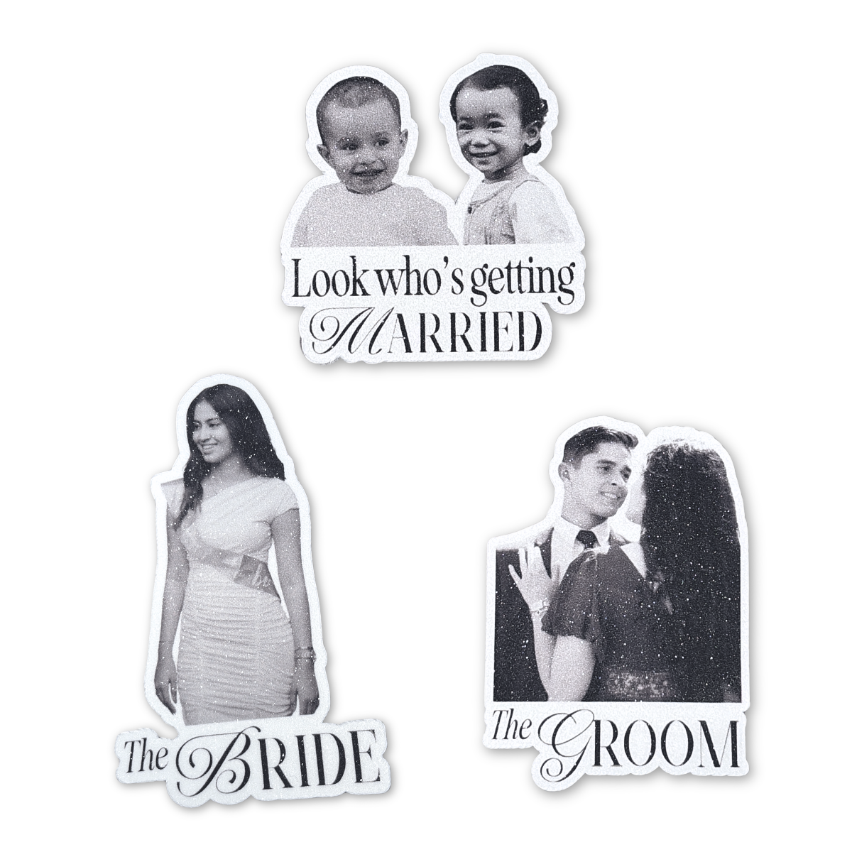 Timeless Sparkling Wedding Sticker Set (3 pcs)