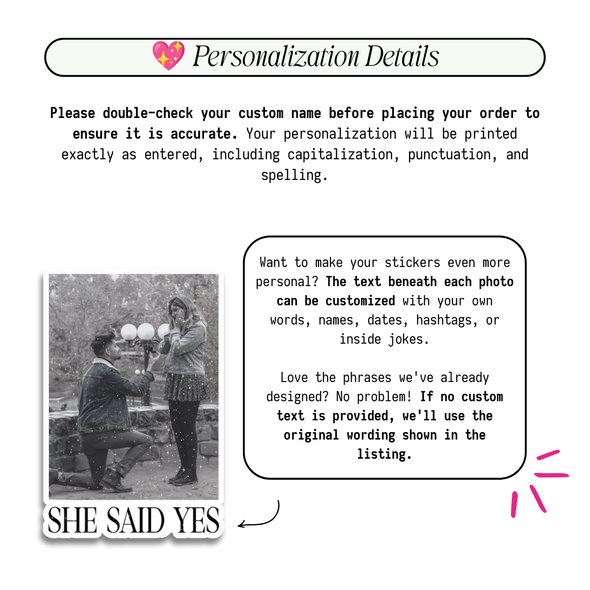 Timeless Sparkling Maid of Honor Sticker