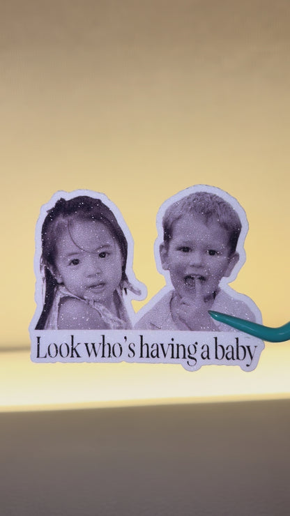 Personalized Pregnancy Reveal Keepsake Sticker
